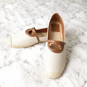 Tory Burch Sidney Canvas Leather Espadrille 8.5
